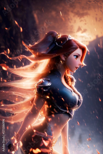 Fototapeta A beautiful illustration created by artificial intelligence by Carguilar, with varied colors and incredible and Delicate details