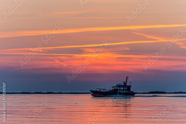 Obraz boat in the sunset