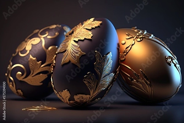 Obraz Easter decorative art eggs bunny 