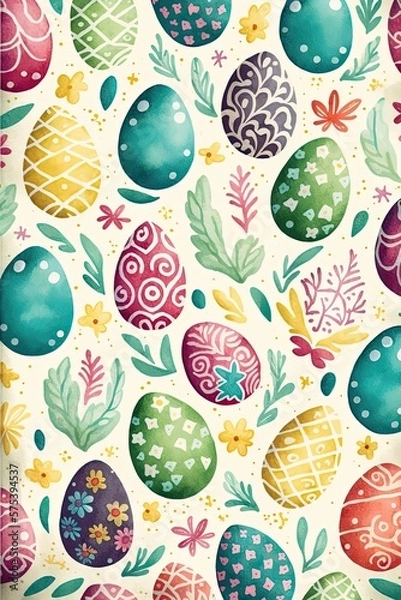 Obraz Easter decorative art eggs bunny 