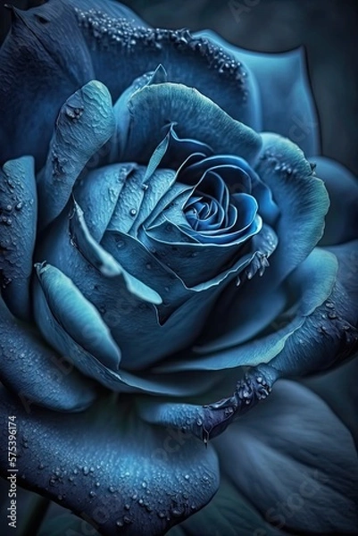 Obraz Blue rose close up details