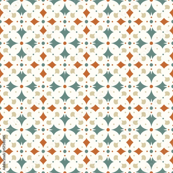 Fototapeta Kaleidoscope seamless pattern, textured background for your design projects, textile, wrapping, wallpaper, web