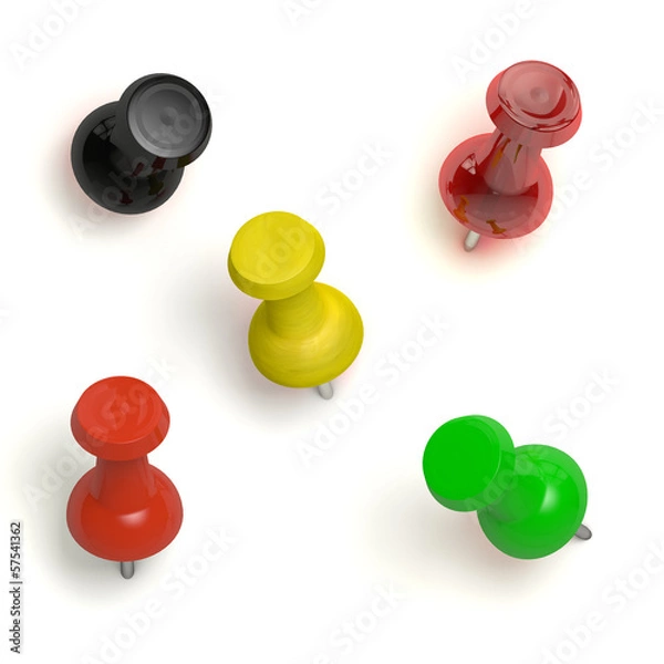 Fototapeta drawing pins