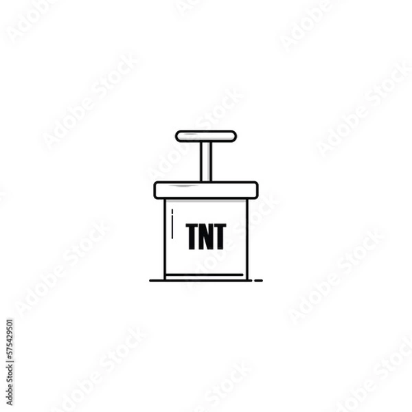 Fototapeta Detonator  tnt icon isolated vector graphics