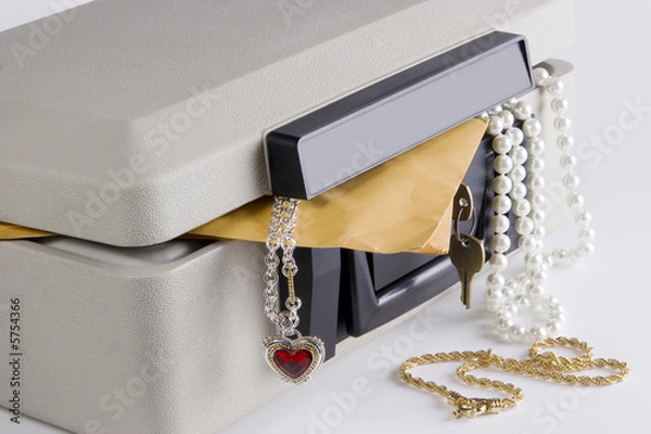 Fototapeta Lock Box with Items