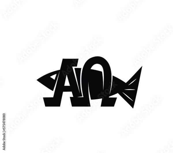 Obraz Alpha Omega with Fish Symbol, art vector design