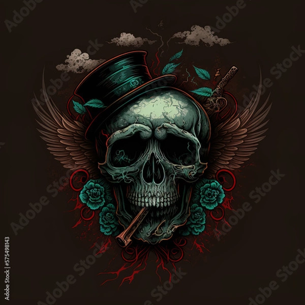 Obraz pirate skull and crossbones
