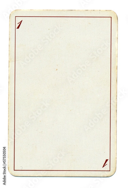 Fototapeta playing card paper background with line and number 1