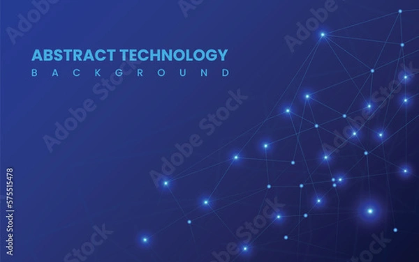 Obraz Abstract Technology Blue Background Design