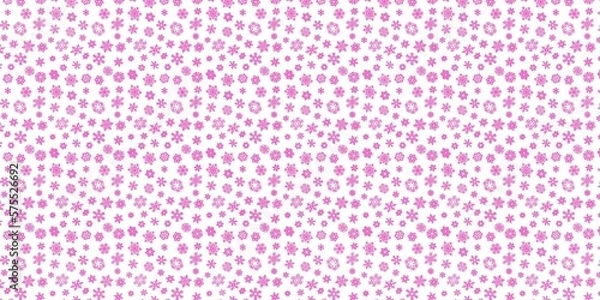 Obraz background with pink snowflake pattern on a white background