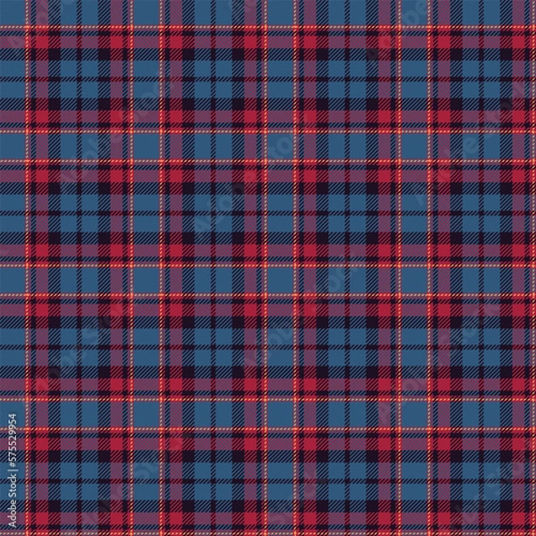 Obraz Seamless pattern of plaid. check fabric texture. striped textile print.Checkered gingham fabric seamless pattern. Vector seamless pattern.