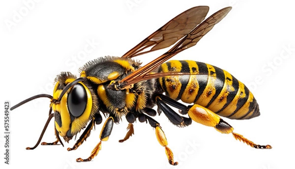Obraz Isolated Realistic Wasp Illustration - Generative AI