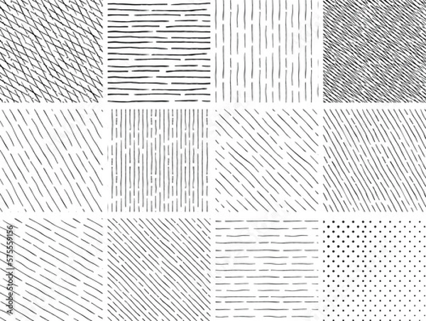 Fototapeta seamless hatch pattern of architectural texture background bundle