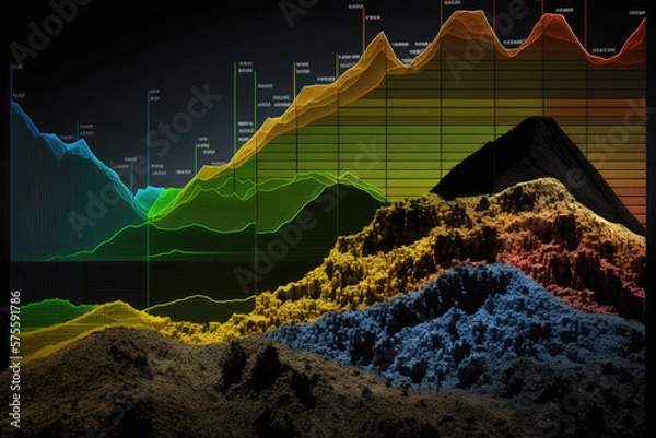 Fototapeta Machine Learning in Mining Operations and Data Generative AI
