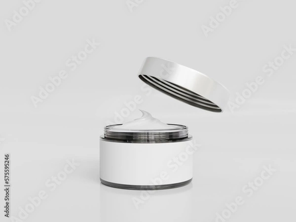 Fototapeta 3d rendered cosmetic cream jar