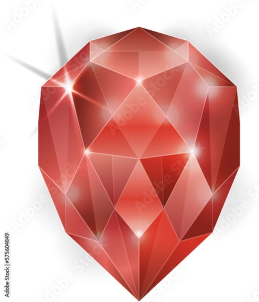 Obraz Ruby red fantasy jewelry gems stone