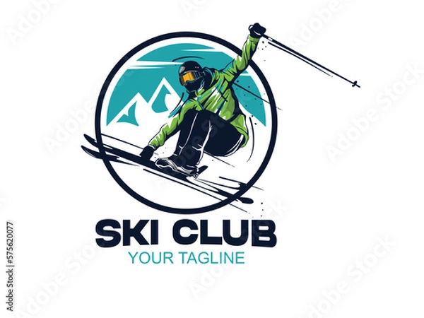 Obraz vector set of skiing logos, emblems and design elements