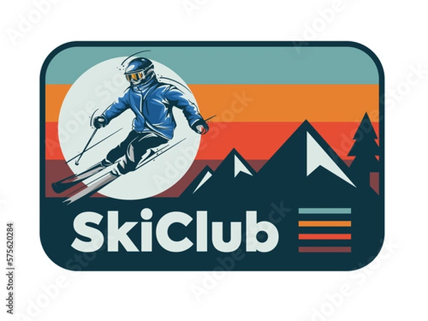 Obraz vector set of skiing logos, emblems and design elements