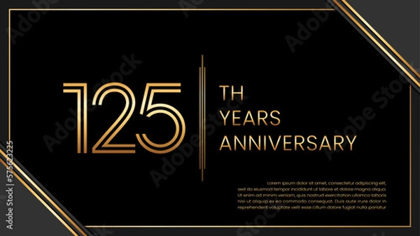 Obraz 125th year anniversary design template. vector template illustration