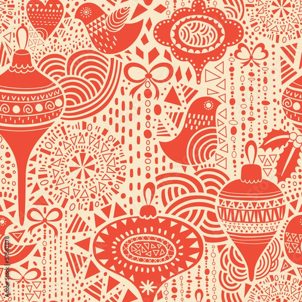 Obraz Christmas seamless pattern