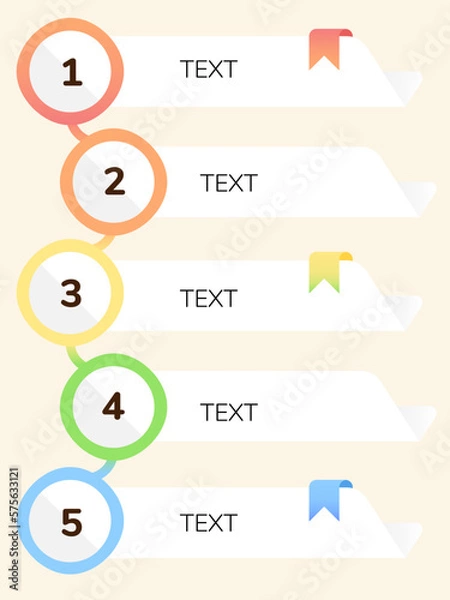 Obraz Infographic, Steps, Workflow, Business, Vector