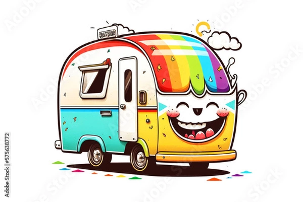 Obraz Funny Camper, Generative AI