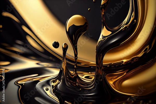 Obraz A colorful painting of different colors is shown in this image. Generative ai