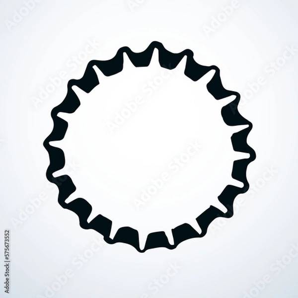 Obraz Iron bottle cap. Vector drawing