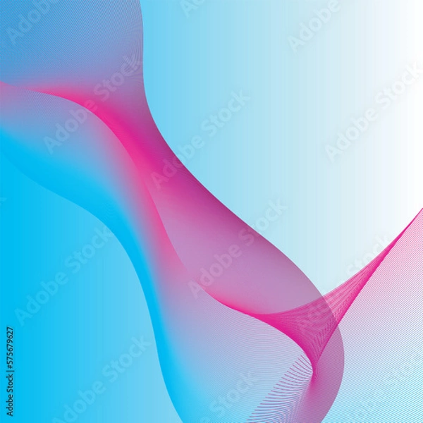 Obraz Simple abstract blue background with waves