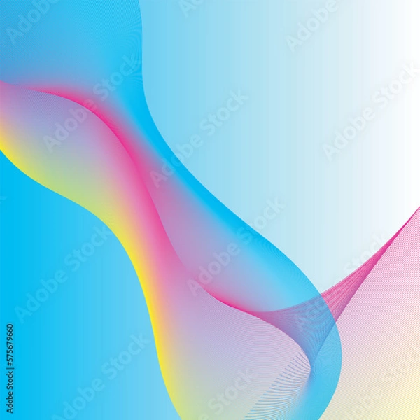 Obraz  Simple abstract colorful wave background