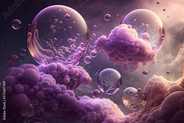 Fototapeta Purple Bubbles