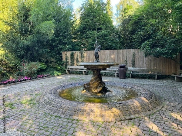 Obraz Old Copper Fountain With Boy