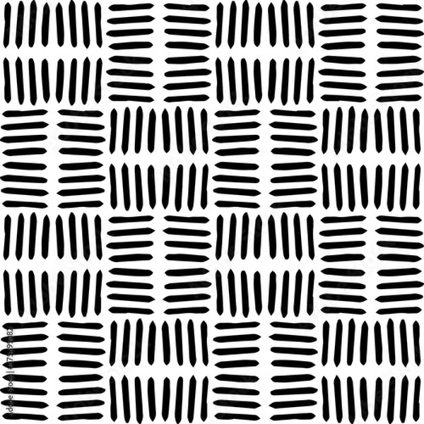 Fototapeta Seamless repeating pattern.Black and 
white pattern  for decor, textile ,fabric,wallpapers and backgrounds.