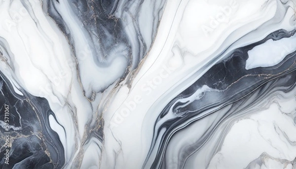 Obraz Abstract gray marble texture with silver splashes, gray luxury background