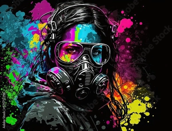 Fototapeta Graffiti girl