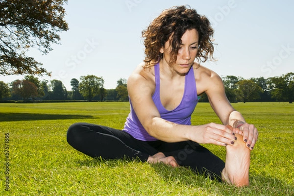 Obraz Trening jogi w parku