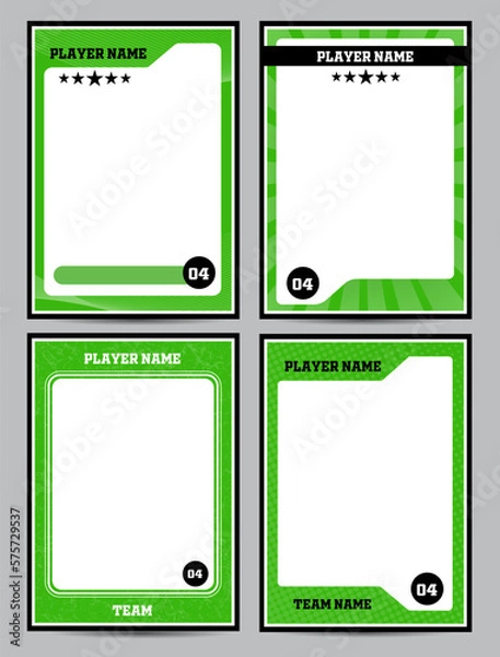 Obraz Baseball Sport player trading card frame border 