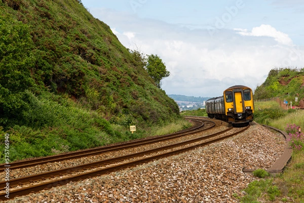 Obraz Train on curve