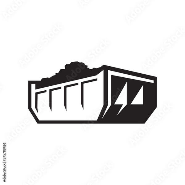 Fototapeta simple dumpster logo vector template