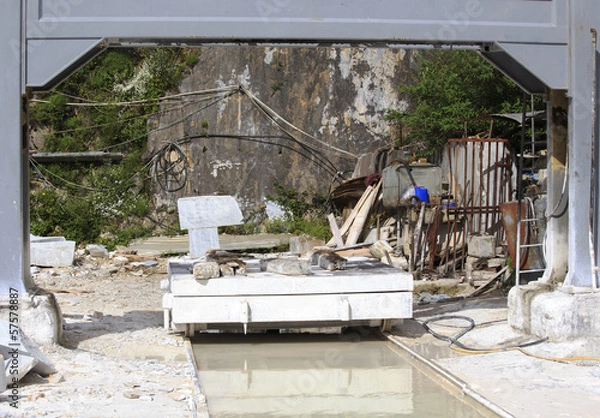 Obraz diamond saw in quarry