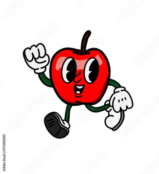 Obraz illustration apple icon character & vector