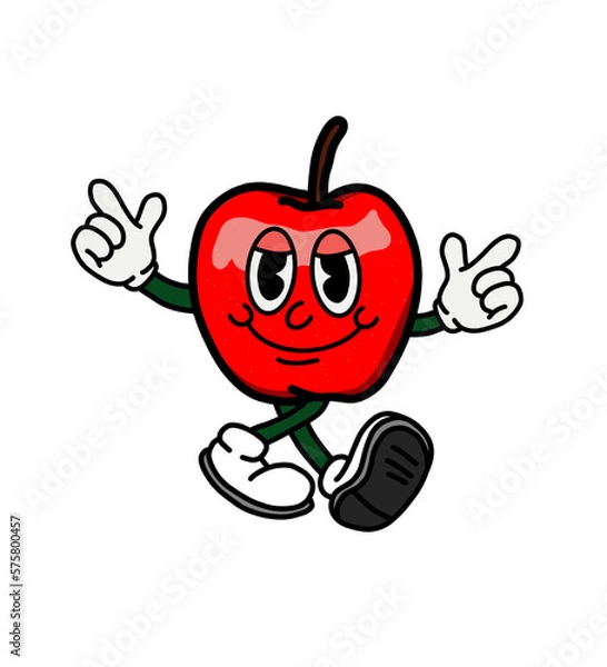 Obraz illustration apple icon character & vector