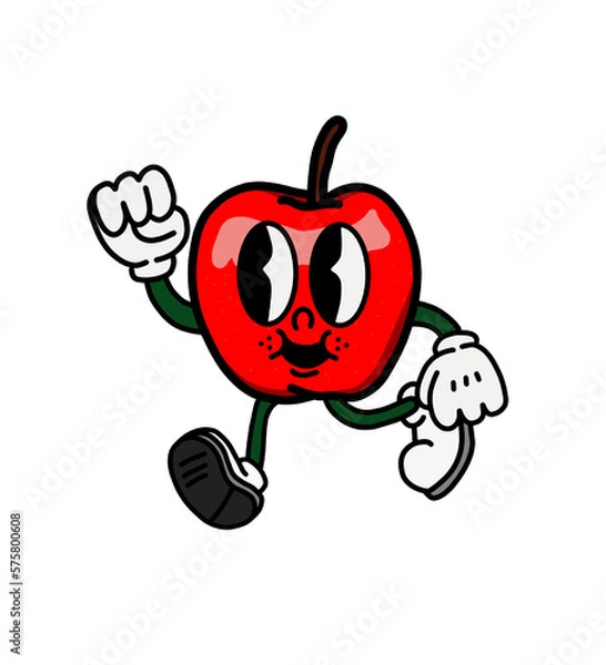 Obraz illustration apple icon character & vector