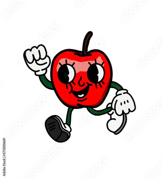 Obraz illustration apple icon character & vector