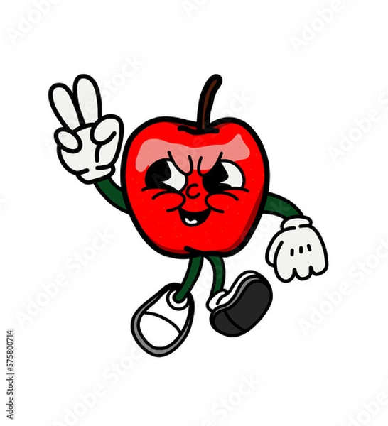 Obraz illustration apple icon character & vector