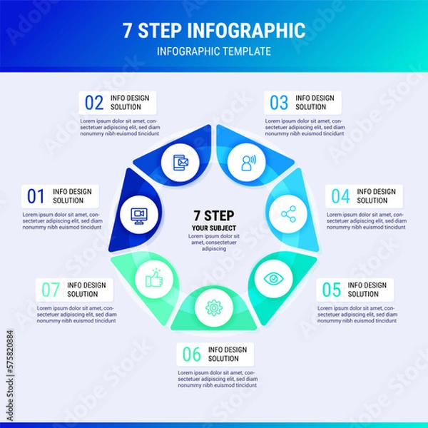Fototapeta 7 Step Infographic