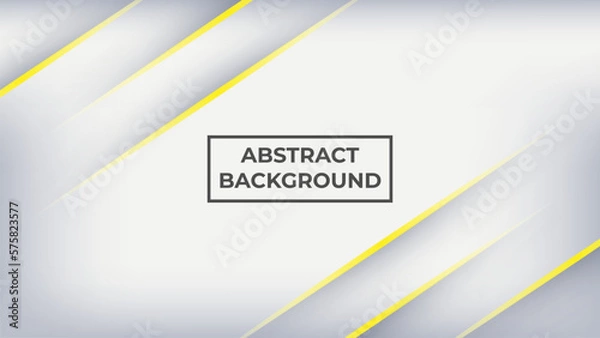 Fototapeta Abstract Silver Background with six yellow lines. Easy to edit
