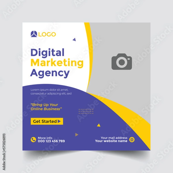 Fototapeta Modern social media post template