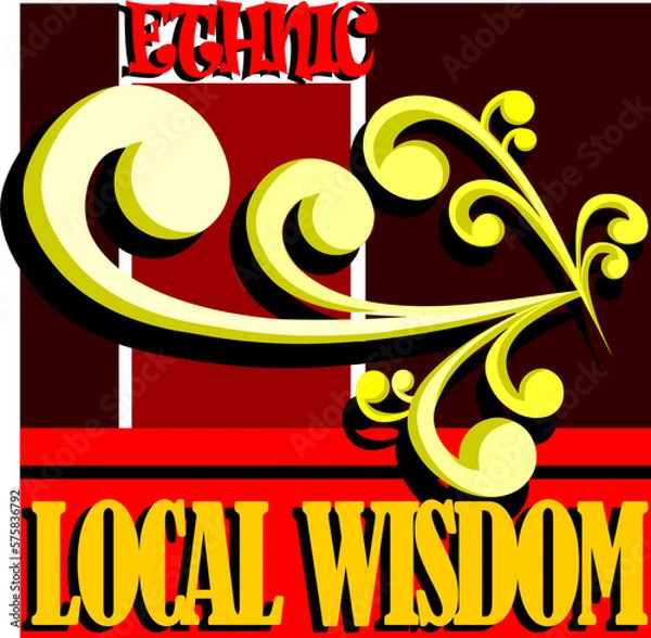 Fototapeta local wisdom ethnic batik ornament vector