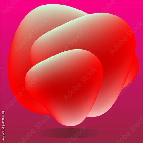 Fototapeta vector background with red balloon theme with 3d effect